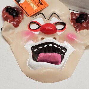 New Scary Horror Mask HORRIBLY Happy Halloween Party Clown Face Rubber Zombie